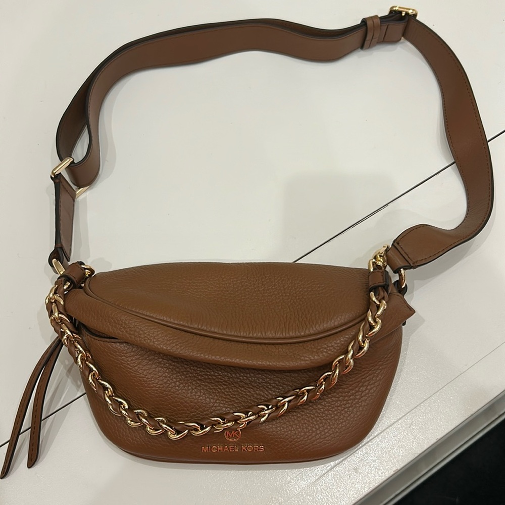 Michael Kors crossbody belt bag tan